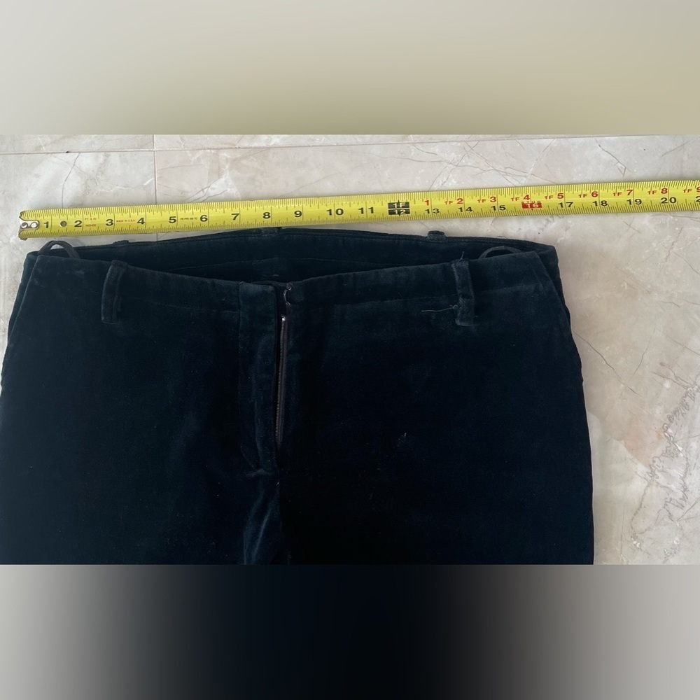 Vtg Work Order Woman’s Pants Size Photos See Photos Black Velvet Side Slit Hem - Picture 5 of 6